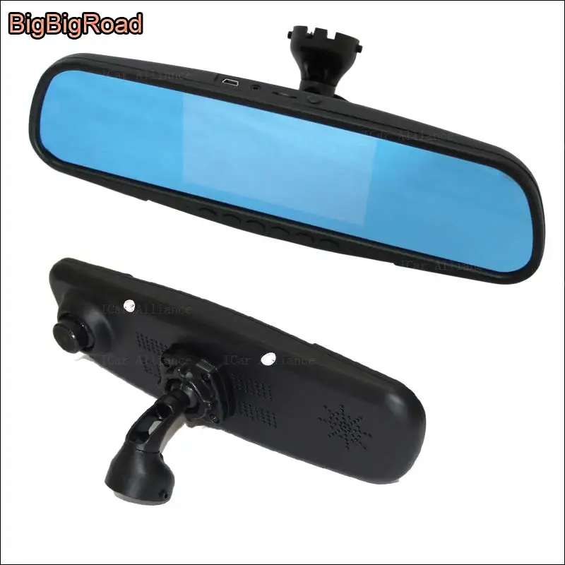 BigBigRoad For audi TT A1 Car Blue Screen front mirror DVR + rear view camera video recorder Dash cam with Original Bracket BigBigRoad For audi TT A1 Car Blue Screen front mirror DVR + rear view camera video recorder Dash cam with Original Bracket