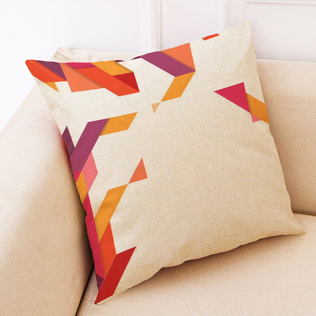

ISHOWTIENDA Geometric Fashion Pillow Cover Waist Cushion Cover Sofa Living Room 2019 New Arrival Home Decor High Quality