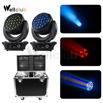 

2pcs With FlightCase 28x25w RGBW Wash Zoom Led Moving Head Light Beam Led Dmx Dj Light For Nightclub Bar Stage Light