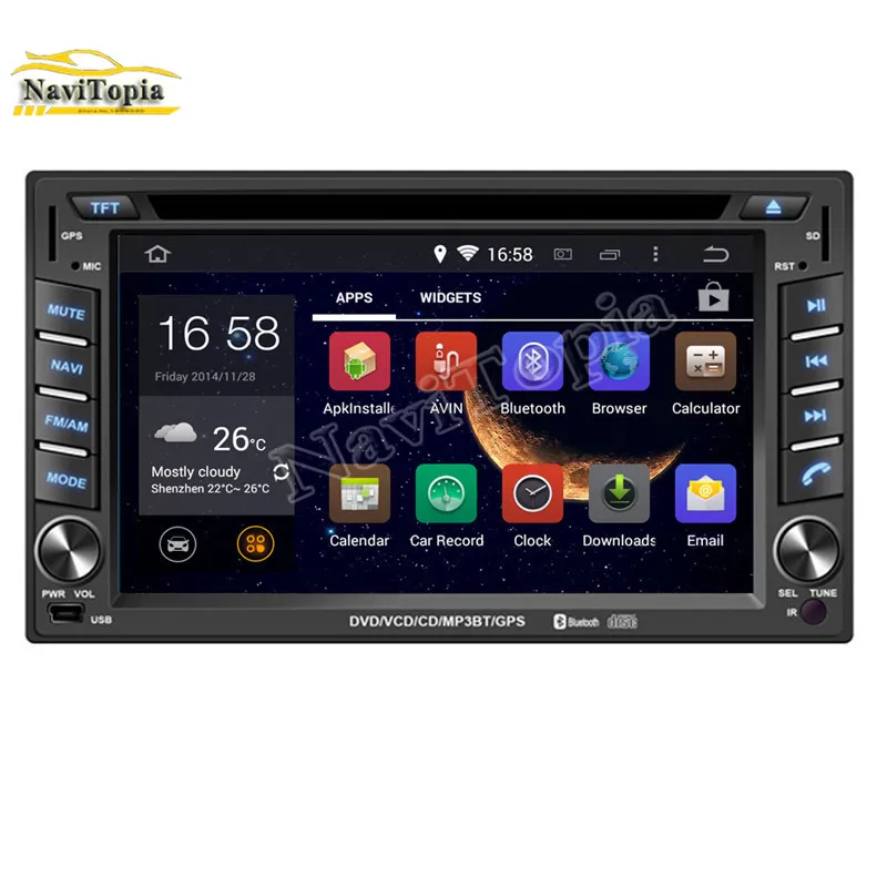 Perfect NAVITOPIA 4G RAM 64G ROM PX6 Six Core Android 9.0 Car DVD Player GPS for Dodge Attitude 2005-2011 for Hyundai TuCPon 2004-2012 1