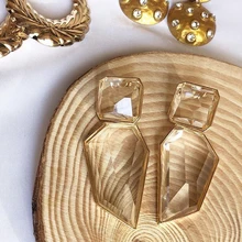 Miwens 2019 ZA Resin Acrylic Metal Drop Earrings Women Geometric Big Dangle Earring Party Statement Wholesale Factory Jewelry