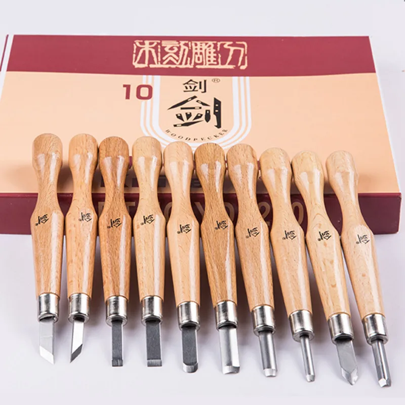 

Gravers Wood Carving Knife SKS7 Steel Wood Handle DIY Hobby Knife Sculptural Craft Tools Set Art Engraving Knife