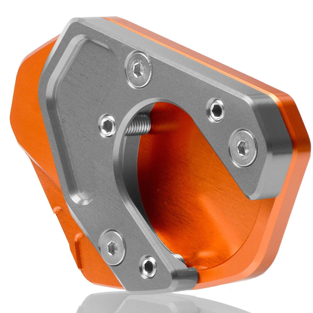 Подставки колодки мотоцикл пластина для подножки Pad Non-slip боковая стойка для KTM DUKE RC 125 200 390 2013 - Цвет: orange gray
