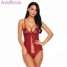 Avidlove женское сексуальное белье Babydoll летнее кружевное Открытое Спереди большого размера Горячее Эротическое Нижнее белье Ночное цветочное Сексуальное белье