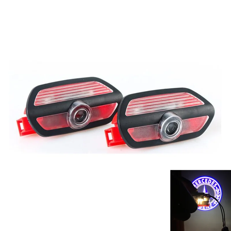2pcs For Mercedes Benz W222 S300 S320 S500 S63 Car Door Courtesy Lights Laser Projector Logo