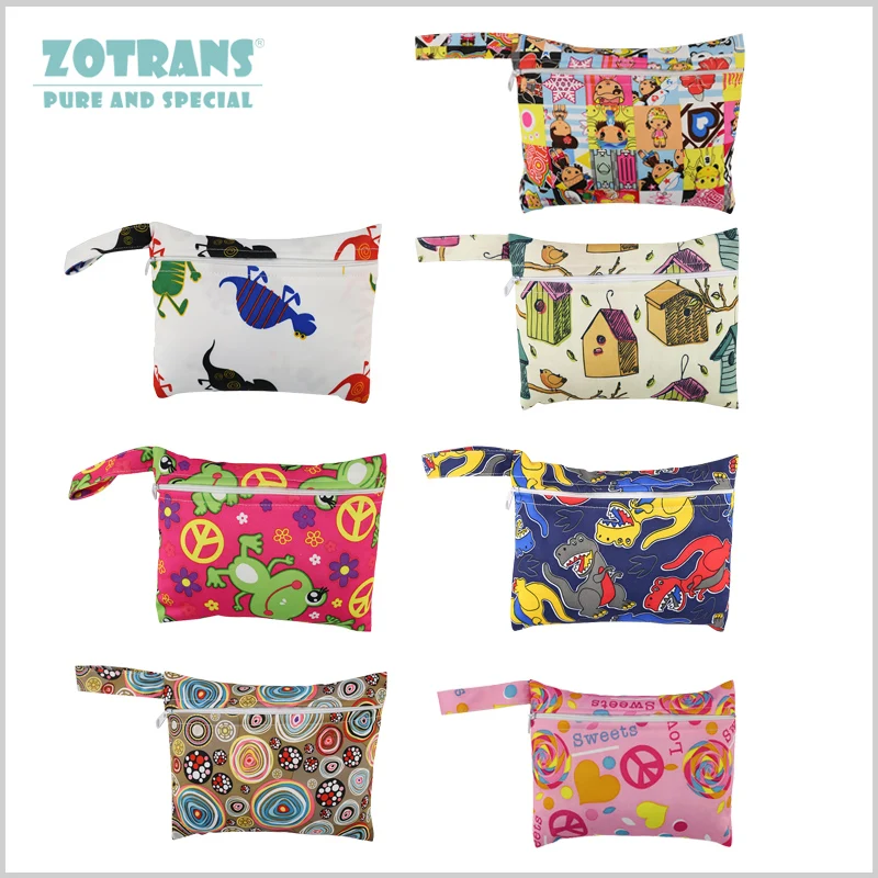 

Washable Mini Wet Bag Nursing Pads Diaper Bag Nappy Bag Waterproof Bag for Maternity and Baby Reusable Zippers Sanitary Pads