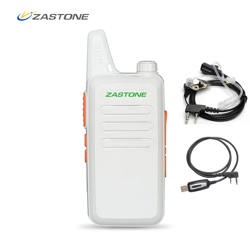 Zastone X6 UHF 400-470 МГц мини-радио портативное двустороннее коммуникационное оборудование Портативная рация с кабелем гарнитуры ZT-X6 - Цвет: white cable headset