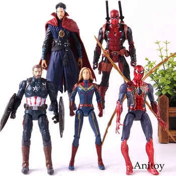 

Captain Marvel Spider Man Iron Man Rocket Marvel Avengers Infinity War Action Figure Collection Model Toy 5pcs/set 7pcs/set