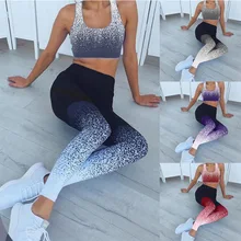 Новинка, леггинсы с 3D принтом, градиентные, для фитнесс леггинсы, готические, модные, сексуальные, галактические, Женские легинсы, пуш-ап, камуфляж, белая линия