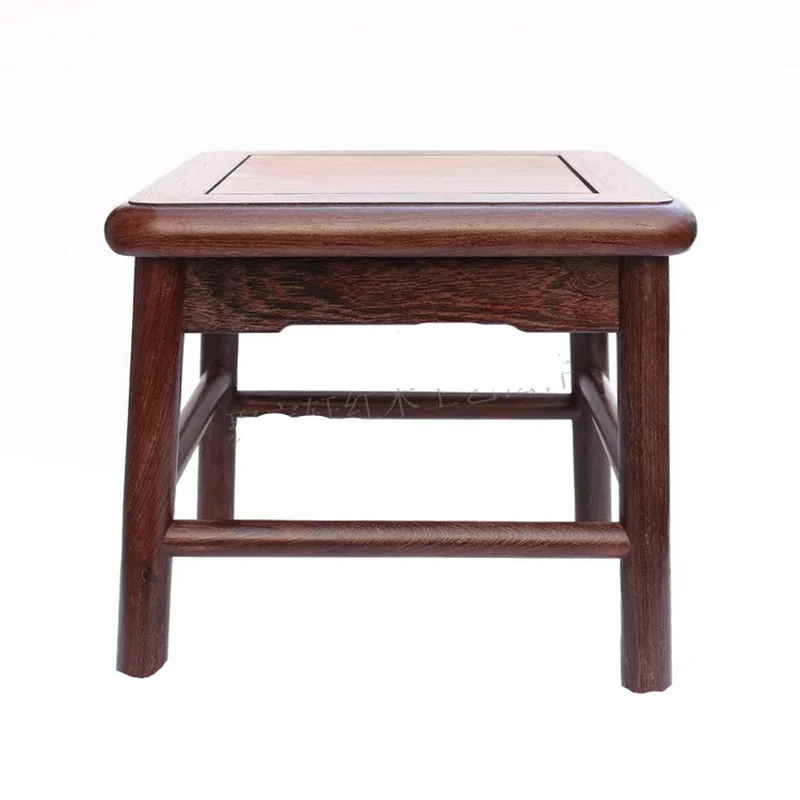 Wenge small square stool redwood stone vases of Buddha base solid wood carving handicraft furnishing articles