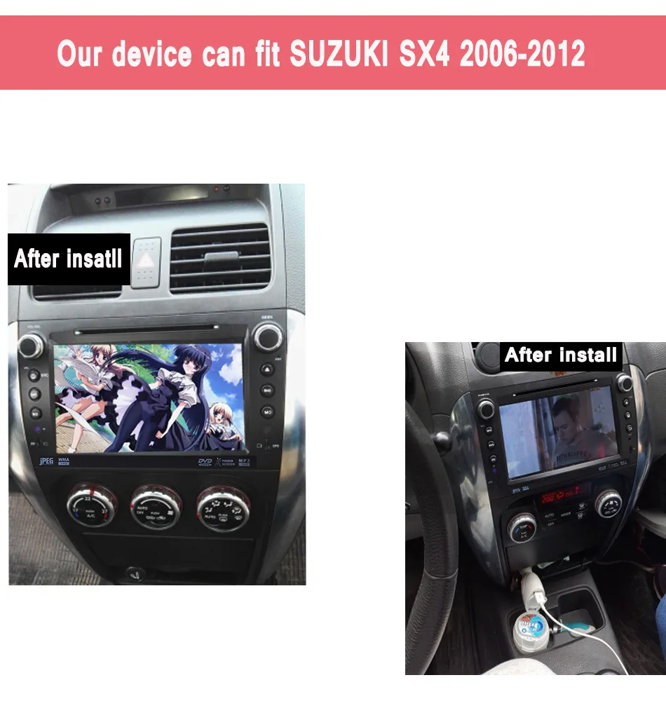 Discount For Suzuki SX4 2007 2009 2011 2013 android 9.0 4GB 64GB Car Radio audio stereo gps navi with 3g wifi Mirror OBD2 carplay 1 Discount For Suzuki SX4 2007 2009 2011 2013 android 9.0 4GB 64GB Car Radio audio stereo gps navi with 3g wifi Mirror OBD2 carplay 1