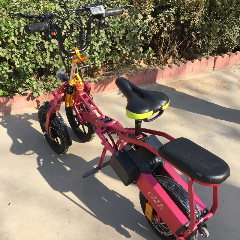 Быстрый складной электрический велосипед с одной кнопкой, трехколесный электрический велосипед с двойной батареей, модный дорожный велосипед для родителей и детей