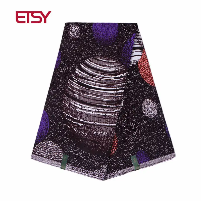 

2019 Latest 6 Yards 100% Cotton Fabric African Print Fabric new wax African Print Fabric Wedding Dress 24FS1188