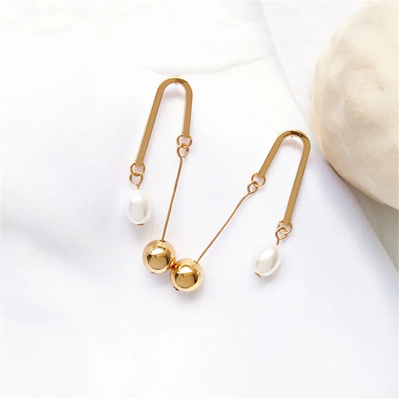 

Contracted and irregular retro pearl earrings For Women Geometric Dangle Statement Earrings Jewelry Wedding Party Girl Gifts