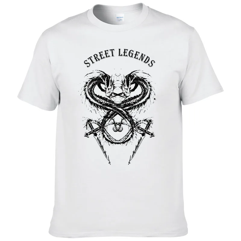 2017 Homme Dragon с крутым принтом лето хлопок короткий рукав Уличная футболка Mobile Legends в стиле «хип-хоп» Фитнес футболка #240