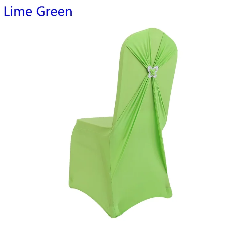 Lime Green Colour spandex lycra chair cover with lycra sash butterfly