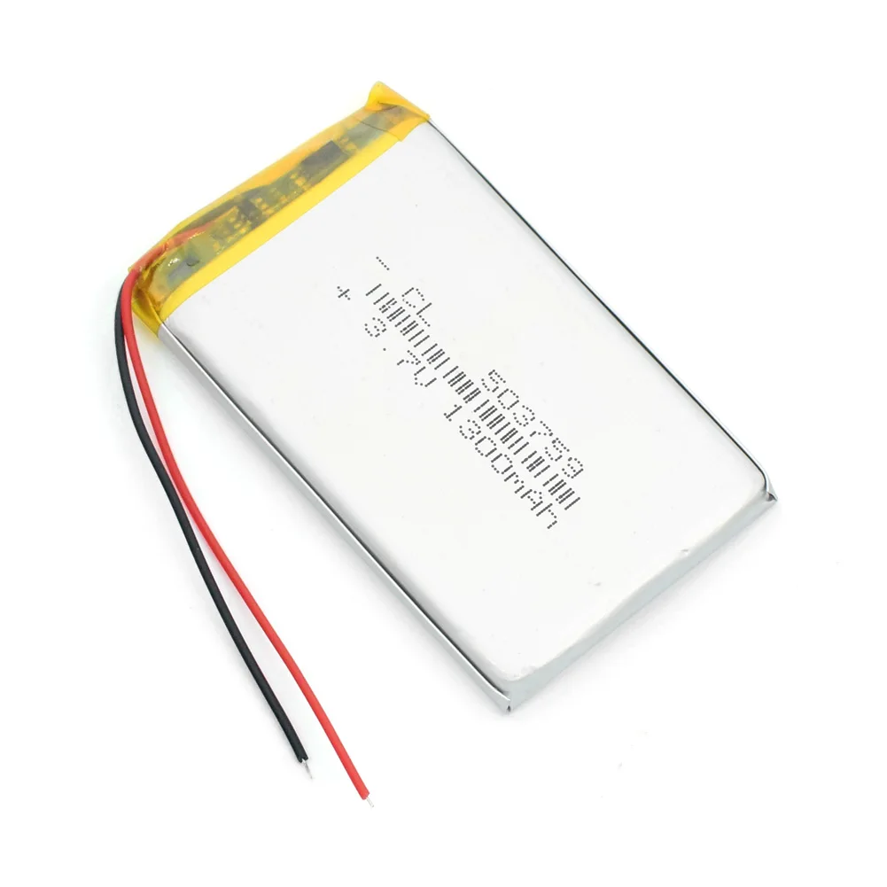 503759 литий-ионная Lipo ячейка литий-полимерная 3,7 V 1300mAh Lipo батарея Замена для Bluetooth динамика gps PDA POS камеры