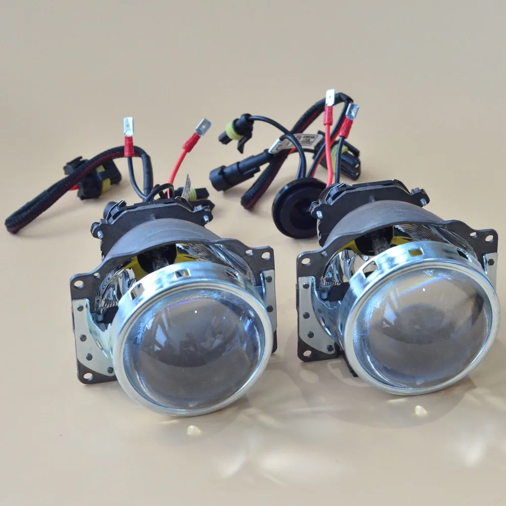 

Free Shipping 2015 New 3.0 Koito Q5 Bi-xenon Projector Lens Headlights with Heartray D2H bulb Bright HID Car Light Retrofit