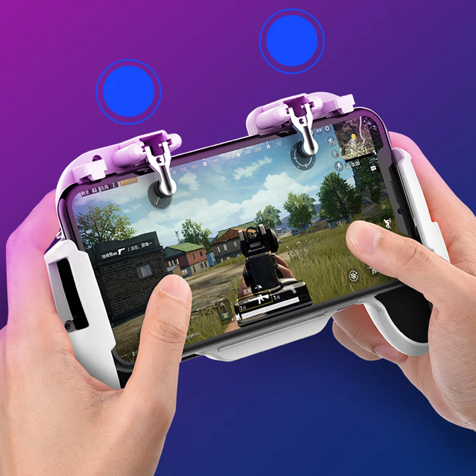 

H5 Heat Radiation Gamepad for IOS/ Android Phone Controller Fire Hand Grip for PUBG Mobile Game Console 2000mAh Battery capacity