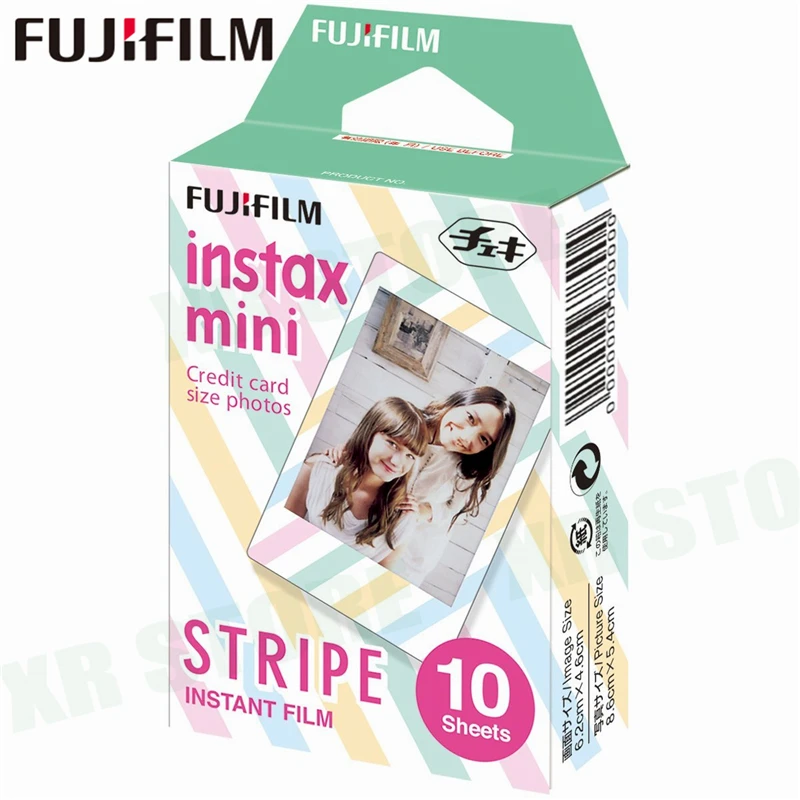 Fujifilm Instax Mini 8 9 пленка в полоску Fuji мгновенная фотобумага 10 листов для 70 7 s 50 s 50i 90 25 Share SP-1 2 Lomo camera