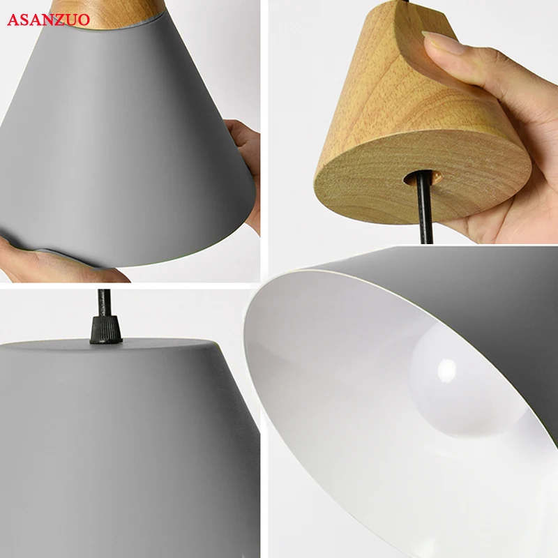Современные деревянные подвесные светильники для столовой|wooden dining|aluminium lamp