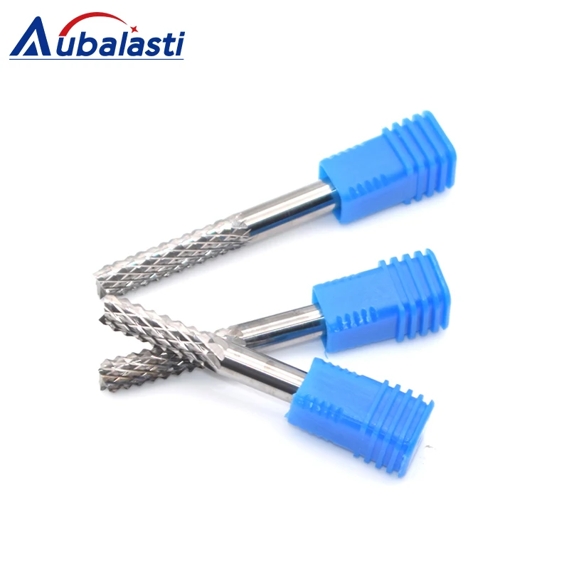 5Pcs 3.175mm 4mm 6mm Carbide Tungsten Corn Cutter cutting PCB Milling Bits end mill CNC Router Bits for Engraving Machine