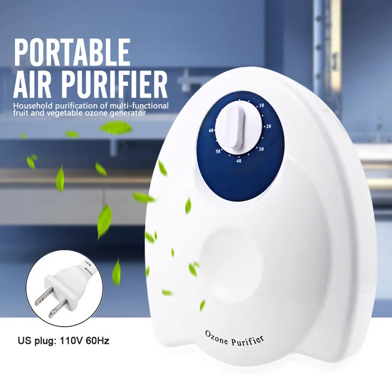 

Air purifier Portable Ozone Generator Ozonator Ionizator Air Water Sterilizer Fruit Vegetables Purification for Home US EU Plug