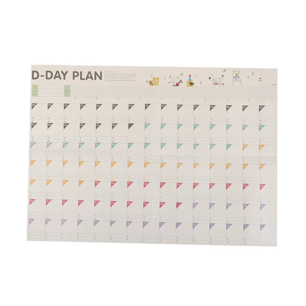 1pc Learning Schedule Periodic Planner Table Gift Study