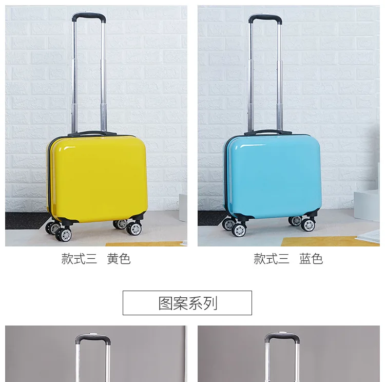 ZYJ Customizable Girls Boys Travel Trolley Luggage kids Cute Alloy Rolling Airplane Suitcase Trunk 18 inch Luggage (14)