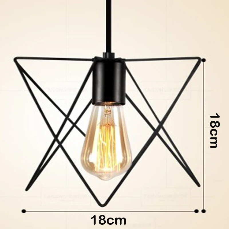 Светодиодный подвесной светильник для помещений e27в современном стиле в виде клетки, металлический минималистичный ретро скандинавский Лофт подвесной светильник, металлическая Подвесная лампа для ресторанов - Цвет корпуса: G
