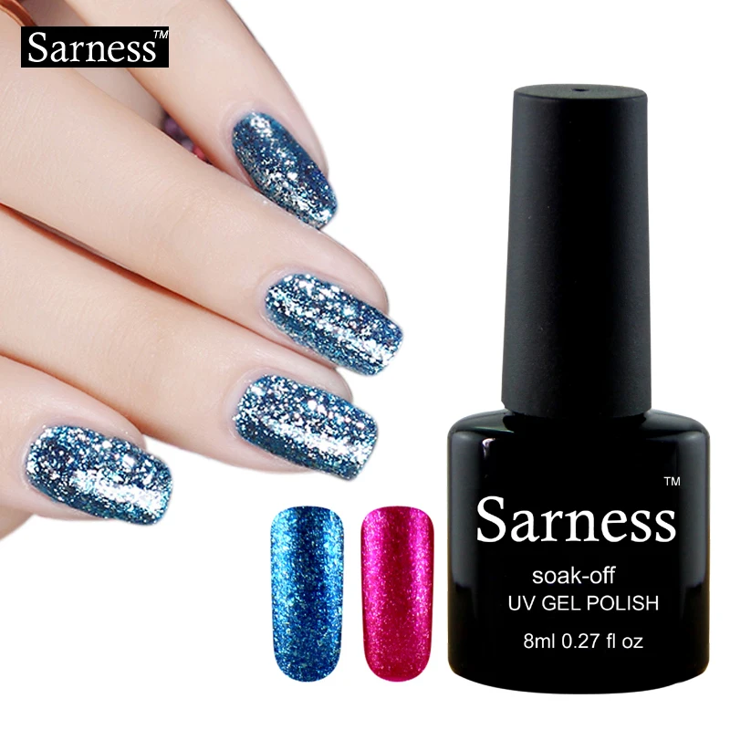 Sarness brand lucky Colors Platinum Gel Diamond Effect soak off Vernis