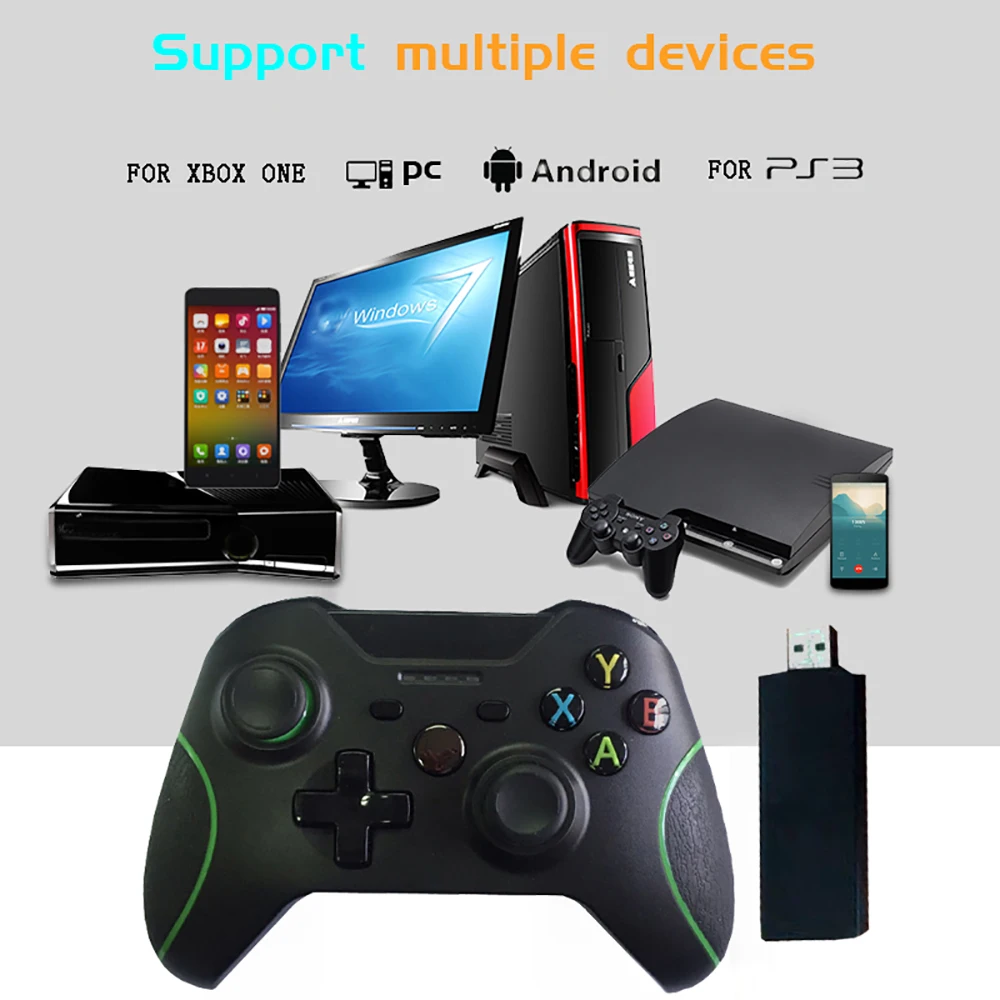 2,4G беспроводной контроллер геймпад для Xbox One управление для PS3 для ПК Android смартфон для Xbox One S/X консоль джойстик