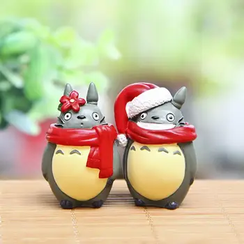 

2pcs/lot DIY Lovers Christmas My Neighbor Totoro Action Figure Toy Hayao Miyazaki Cute Figures Kids Toys Collection Model Toy