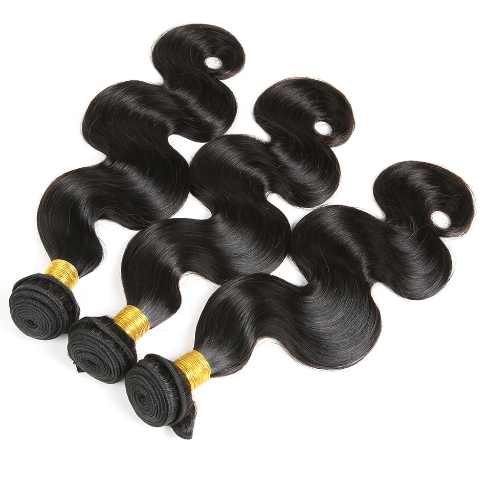 Бразильские объемные волнистые пучки с закрытием remy человеческие волосы 3 пучка с закрытием 100/шт. каризма волосы для наращивания бразильские волосы