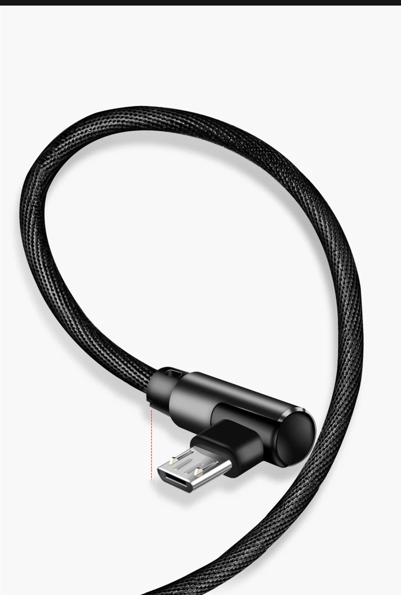 Suntaiho 90 градусов Зарядка Micro USB кабель 2.4A для samsung кабель USB для Xiaomi Tablet кабели nokia 8 двухсторонний Штекер кабель