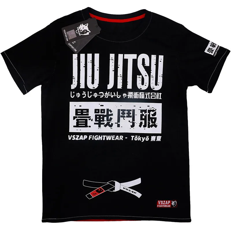 Мужская футболка VSZAP Jiu Jitsu Muay Thai для занятий боксом ММА в тренажерном зале борется