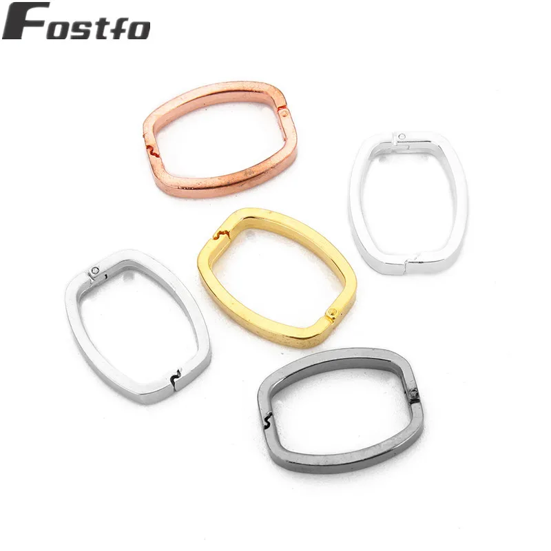 

Fostfo 5pcs/lot 20x26mm Alloy End Fastener Clasps for Scarf Necklace Bags Metal Buckle Clasps Connectors DIY Jewelry Findings