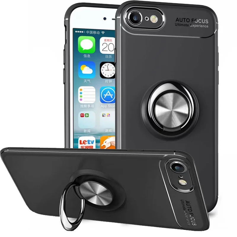 360 degrees Adjustable metal Ring Stand Grip Shock