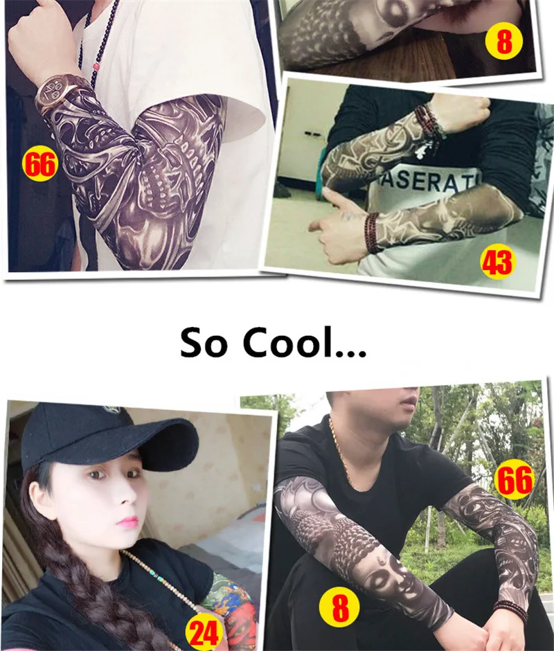 Мода рука теплее кожи Proteive нейлон Эластичный фальшивая, Временная татуировки рукава руки чулки для женщин дизайн средства ухода за кожей