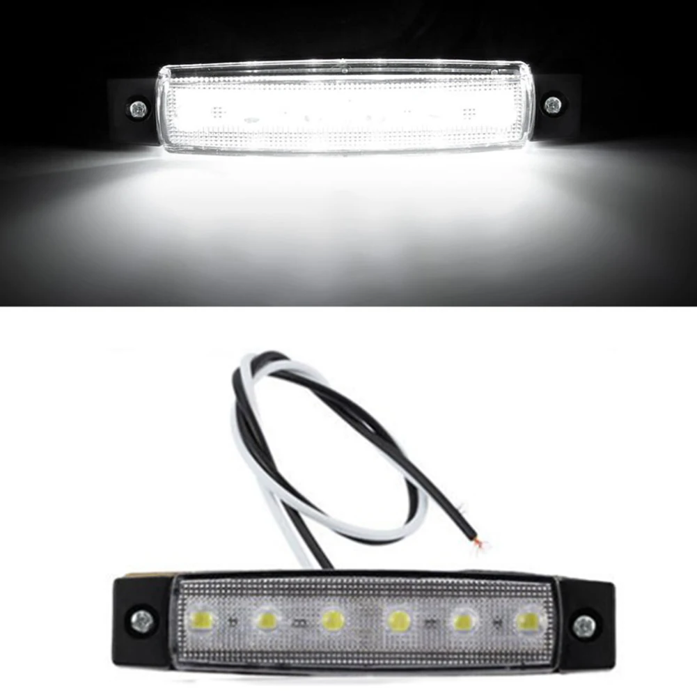 

Waterproof 6 LED Car Truck Trailer Side Marker Indicators Lights Lamp D C 12-24V 3 color