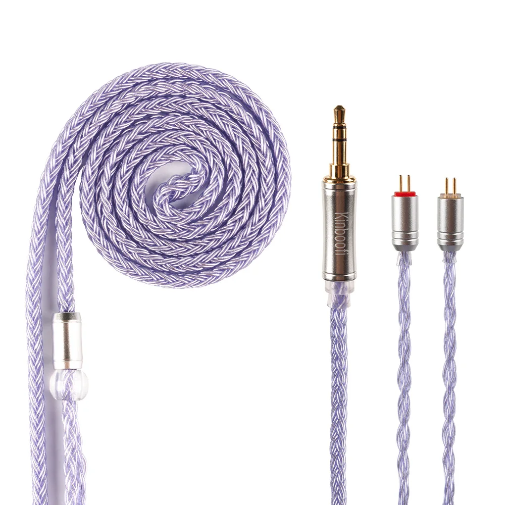 Cena Kinboofi 16 rdzeń wysokiej czystości posrebrzany kabel 2.5 3.5 4.4MM z MMCX 2PIN QDC dla KZZS10 Pro AS10 ZSN C12 BLON BL 03 BA5