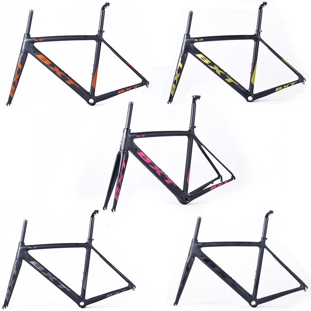 Best price at $379 Cheap Carbon Road Bicycle Frame + Fork + Seat Post Carbon Fiber Toray T800 UD Matte Bike Frame Suitable 700c Wheels Tapered Integrated