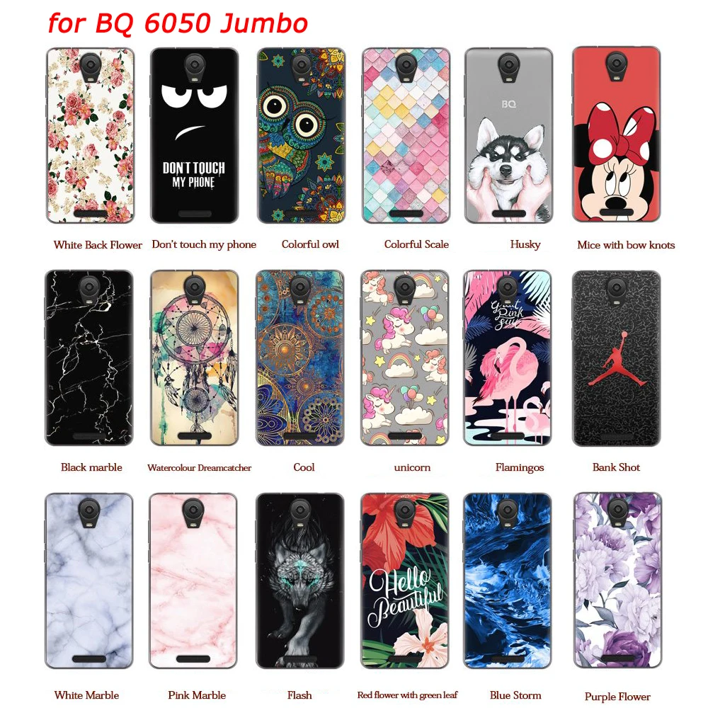 Для BQ BQ-6050 Jumbo силиконовый чехол ТПУ мягкий мультфильм милый для Coque BQS-6050 BQS 6050