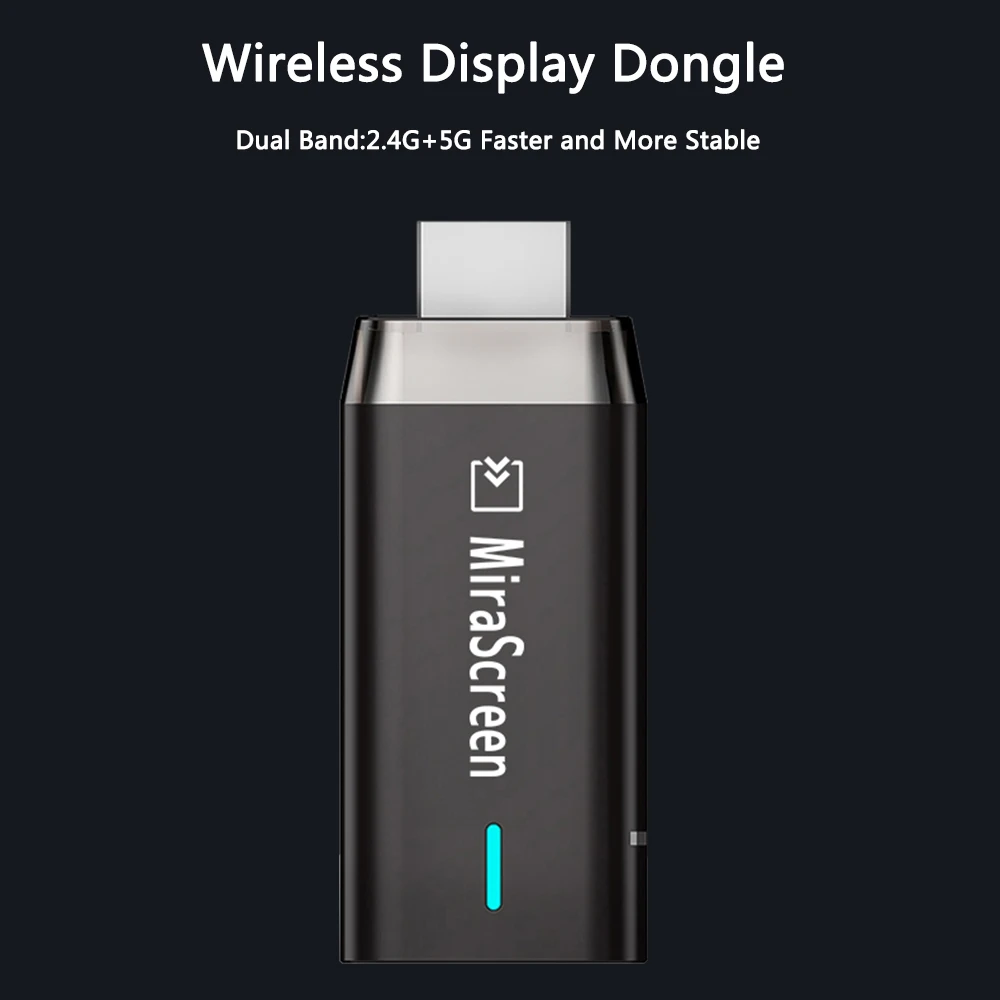Mirascreen D8 Wifi 2.4G/5G Display Tv Dongle 1080P Miracast Airplay Dlna Mirroring To Hdtv For Phone Ios Android 