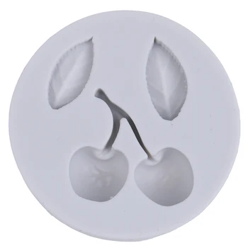 

1pc Cherry & Leaves Silicone Mold Fondant Mould Cake Decorating Tools Chocolate Mold Sugarcraft Kitchen Accessories