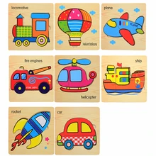 8 шт. Детские перевозки/животные детские развивающие деревянные головоломки Детские обучающие игрушки, пазлы для детей подарок для малышей