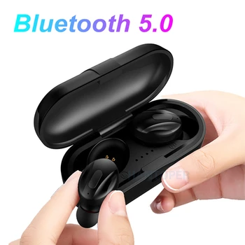 

HANTOPER Invisible Bluetooth Earphones 5.0 TWS Mini Wireless Headphones Earbuds Stereo Bass Headset with charging box Portable