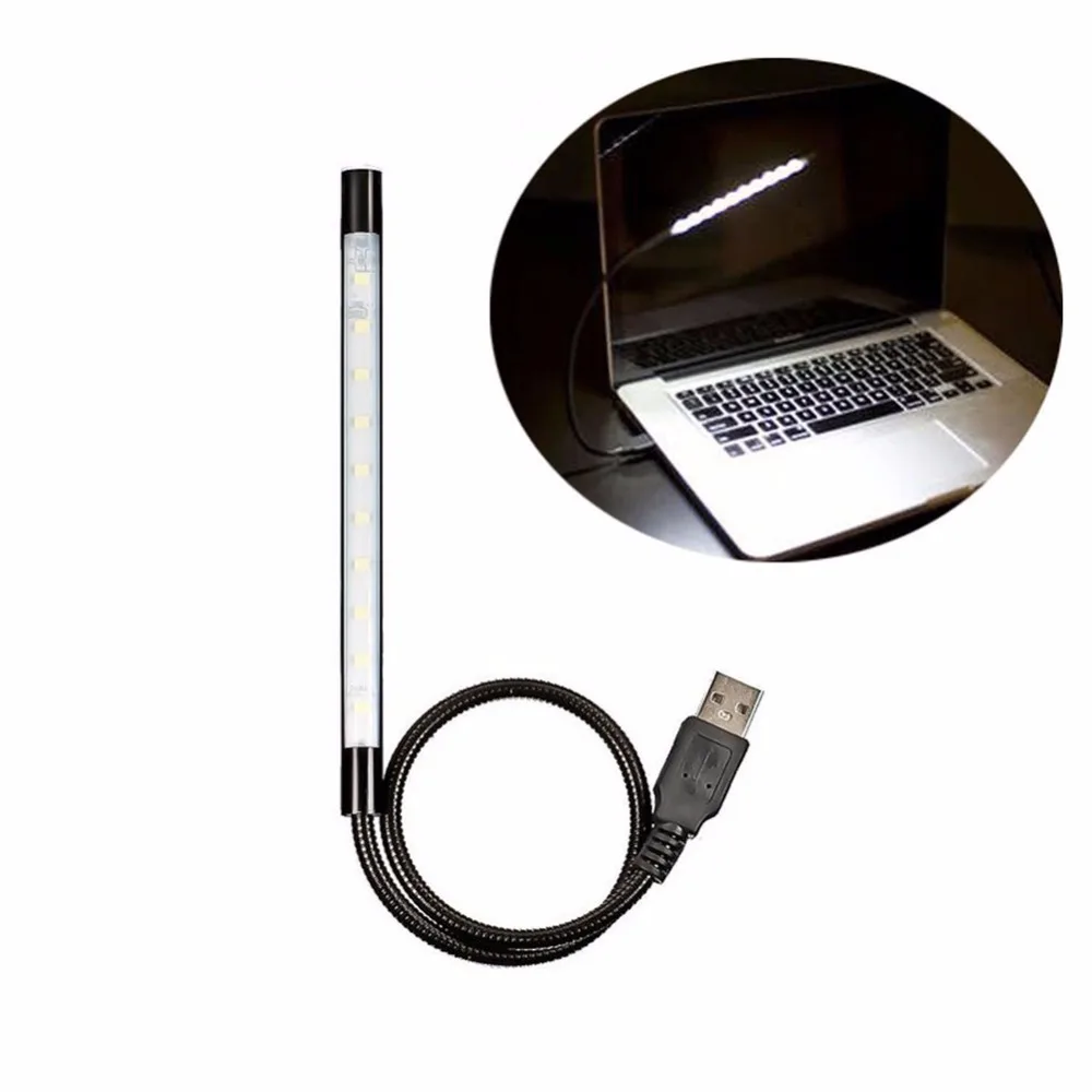 1 W 10 LED USB свет гибкая Ночная лампа для чтения клавиатуры ноутбука ПК|Фонарики и