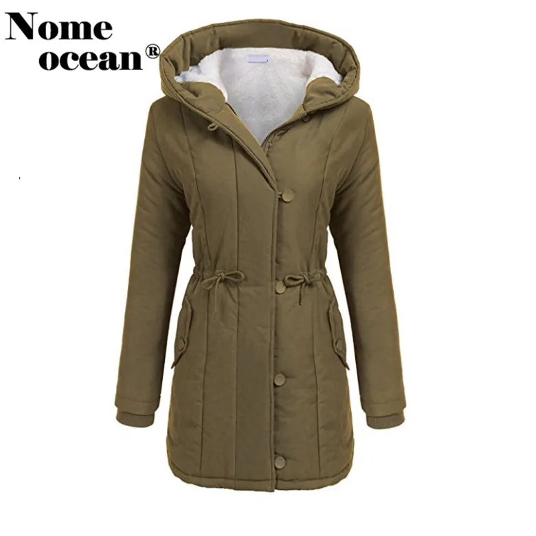 Womens Military Hooded Warm Winter Faux Fur Lined Parkas Anroaks Long