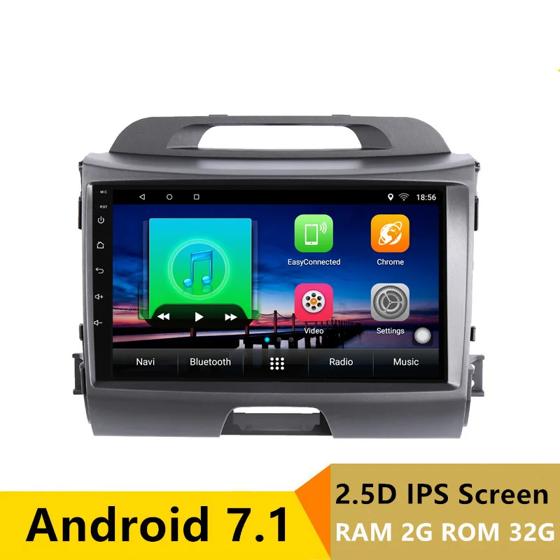 

10" 2+32G 2.5D IPS Android 7.1 Car DVD Multimedia Player GPS For KIA Sportage R 2011 2012 2013 2014 2015 radio stereo navigation